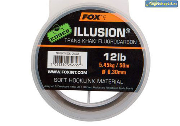 Bild von Edges Illusion Soft Hooklink x 50m 0.35mm 16lb 7.2 7kg - trans khaki