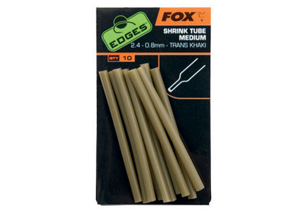 Bild von Edges Shrink Tube Medium 2.4-0.8mm - trans khaki x  10pc