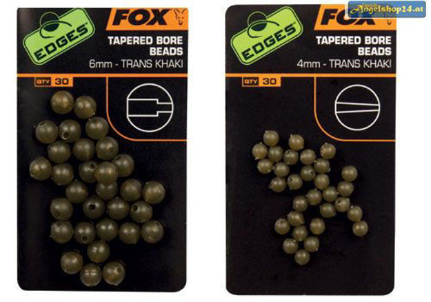 Bild von Edges 6mm Tapered Bore Beads x 30 - trans khaki 