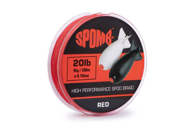 Bild von Spomb Braid 300m 9kg 20lb RED 0.18mm 