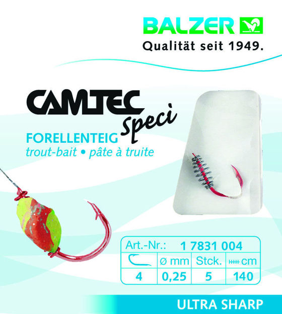 Bild von Balzer Camtec Speci Forellenteig rot 130cm