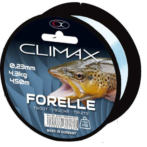 Bild von 500m 0,20mm Zielfisch Forelle hellblau 