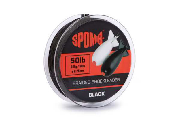 Bild von Spomb Braided leader 22kg / 50lb Black 