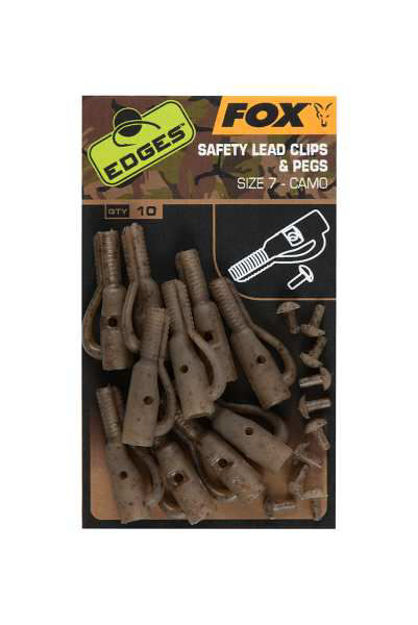 Bild von Fox Edges Camo Safety Lead Clips & Pegs 