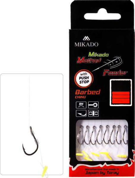 Bild von MIKADO METHOD FEEDER RIG 10 cm PUSH STOP - barbed