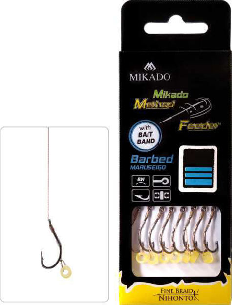 Bild von MIKADO METHOD FEEDER RIG 10 cm W/BAIT BAND - barbed