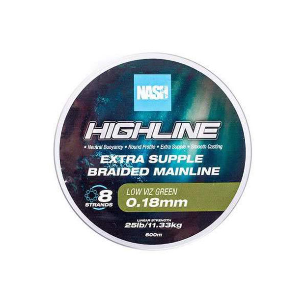 Bild von Highline Extra Supple Braid Green 25lb/0.18mm 600m 