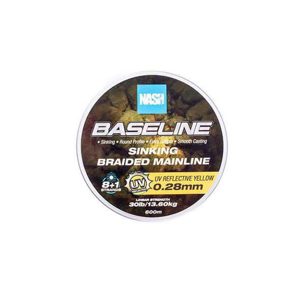 Bild von Baseline Sinking Braid UV Yello 30lb/0.28mm 600m 