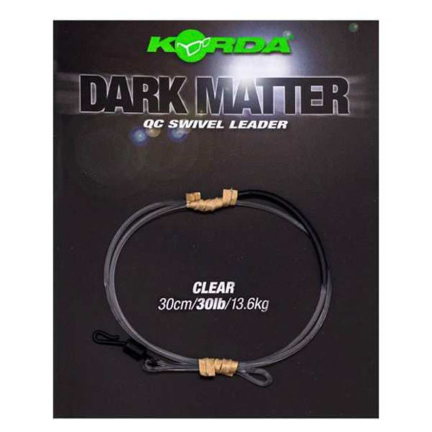 Bild von Dark Matter Leader QC Swivel Clear 30lb 30cm                                                  