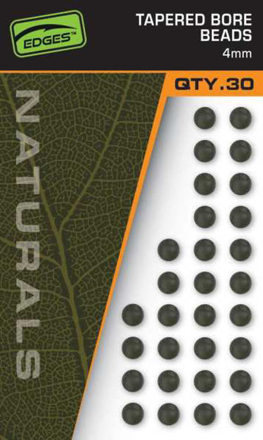 Bild von Edges Naturals 4mm tapered bore beads x 30 