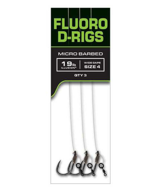 Bild von Carp Ready Rigs - Fluoro D-Rig - 4 (x3) 