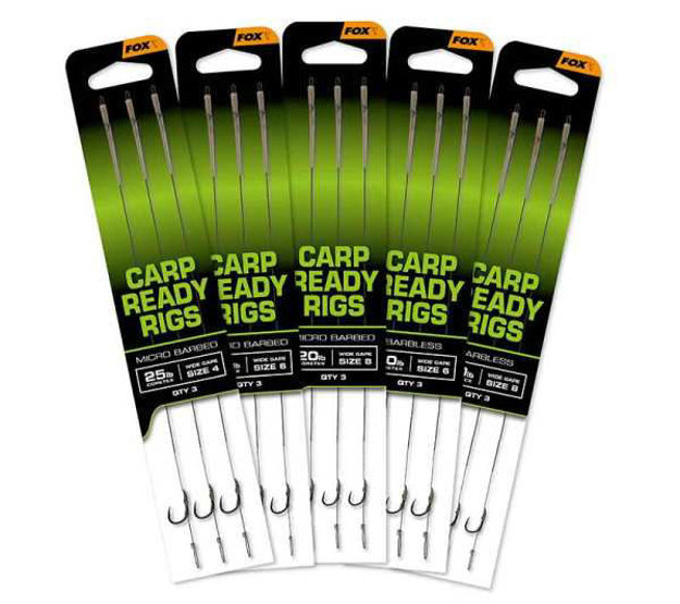 Bild von Carp Ready Rigs x 3-Wide Gape size 8 Barbl. (20lb) 