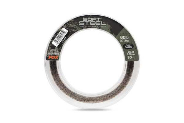 Bild von Soft Steel Fleck Camo Leader 60lb 0.7mm x 80m  
