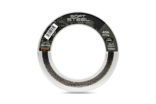 Bild von Soft Steel Fleck Camo Leader 45lb 0.6mm x 100m  