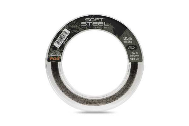 Bild von Soft Steel Fleck Camo Leader 35lb 0.5mm x 100m  