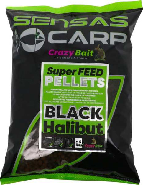 Bild von SUPER FEED PELLETS BLACK HALIBUT 6MM     
