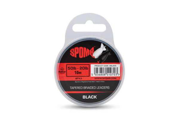 Bild von Spomb Tapered Braided Leaders 23kg-9Kg Black 