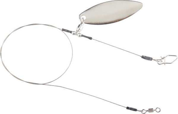 Bild von 7x7 Hechtvorfach mit Spinnerblatt, 13kg, silber 